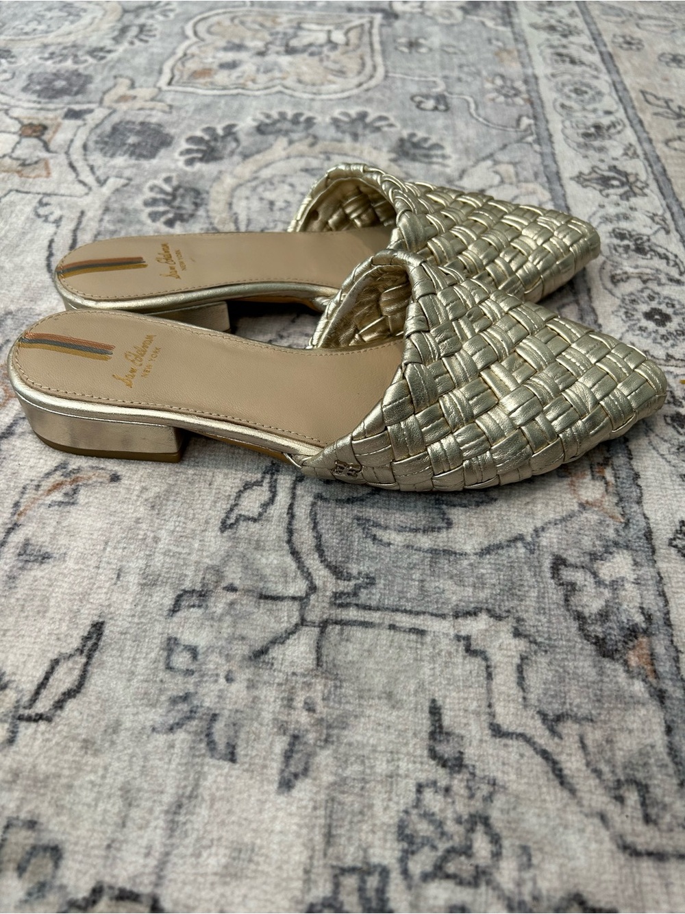 Sam Edelman Page Woven Leather Mules - Picture 3 of 6